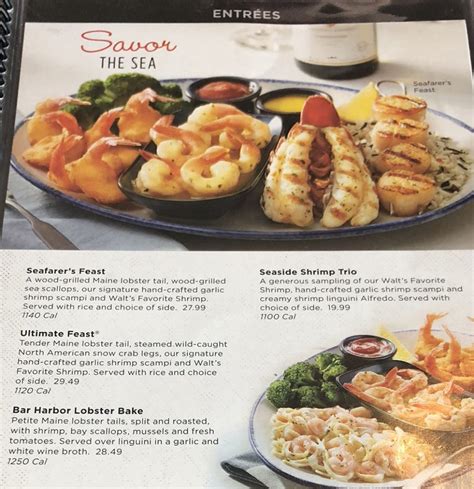 Red Lobster Senior Menu