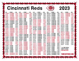 Reds Game Day Schedule