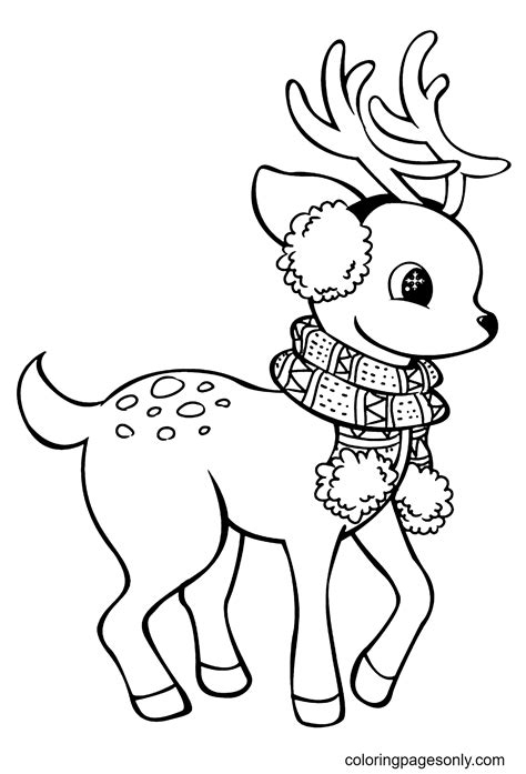 Reindeer coloring page