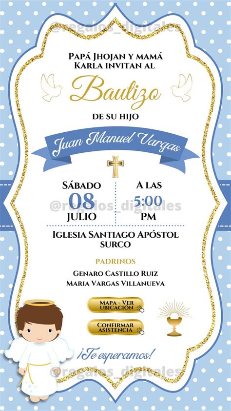 Religious Bautizo Invitation