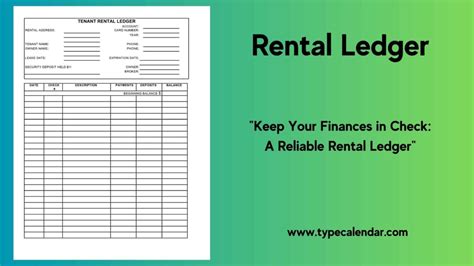 Rental Ledger Template Excel Conclusion