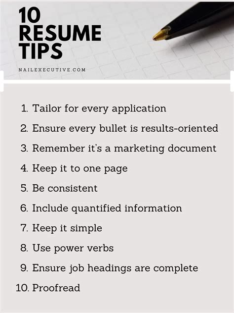 Resume Writing Tips