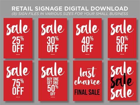 Retail Sale Signs Design