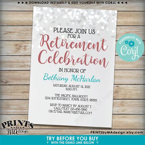 Retirement Invitation Template