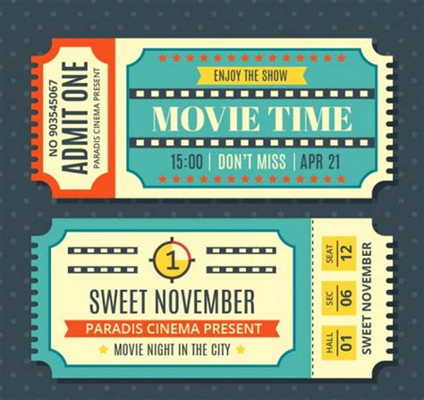 Retro Movie Ticket Template