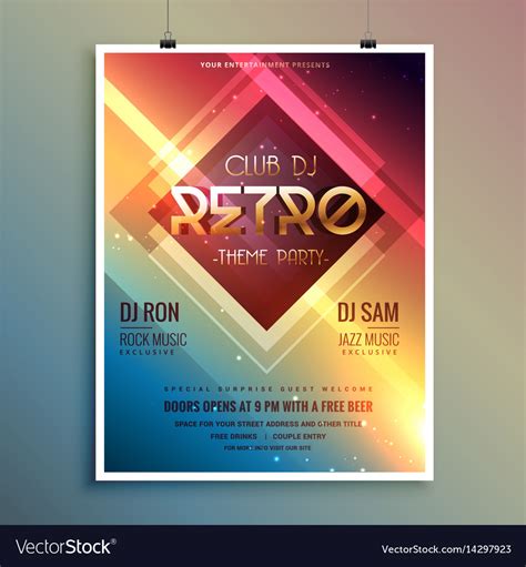 Retro-Themed Party Flyer Template