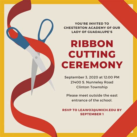 Ribbon Cutting Flyer Template Design Example 1