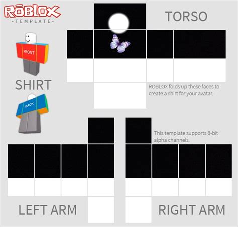 Roblox Crop Top Shirt Template Design Image 5