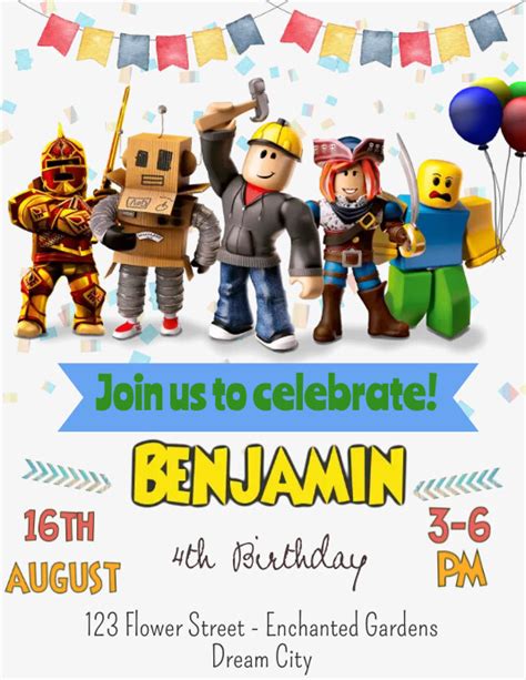 Roblox Event Invitation Example