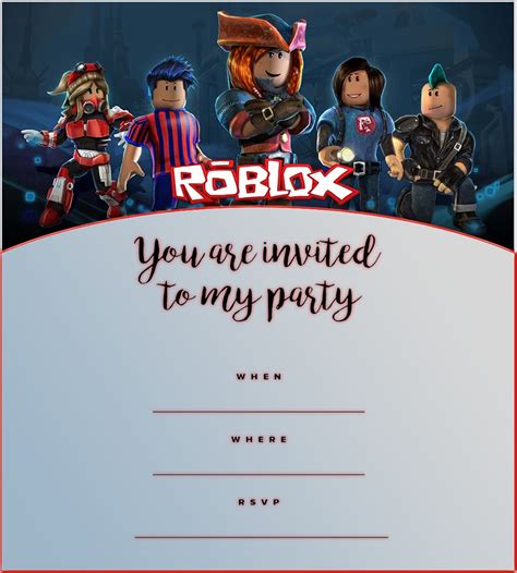 Roblox Tournament Invitation Example