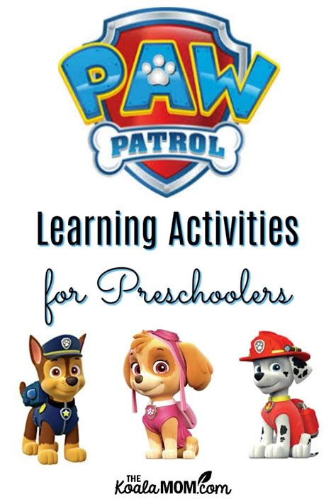 Rocky Paw Patrol educational activities