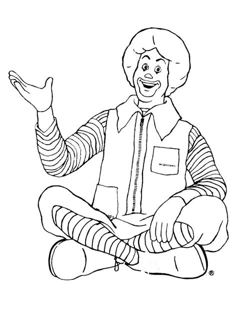 Ronald McDonald Coloring Pages