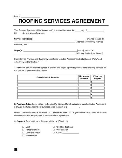 Roofing Contract Template