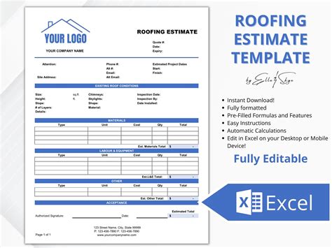 Roofing Contractor Estimate Template