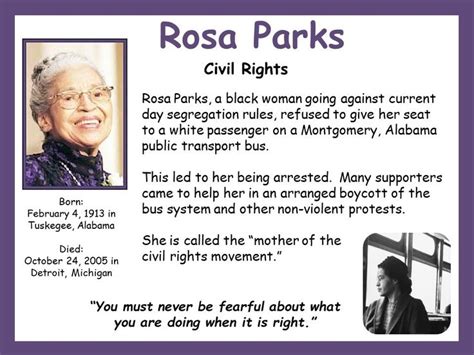 Rosa Parks Facts