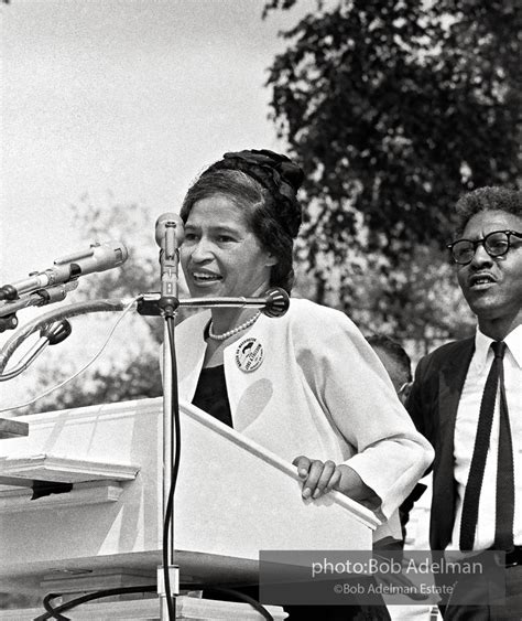 Rosa Parks participating in a march