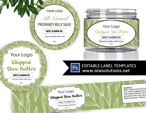 Round Label Templates For Cosmetics