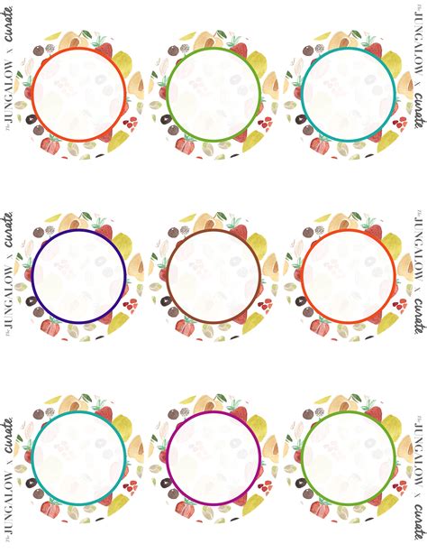 Round Label Templates For Food