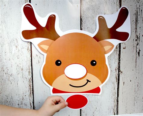 Rudolph Pin Nose Printable Crafts