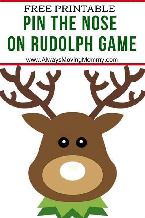 Rudolph Pin Nose Printable Fun