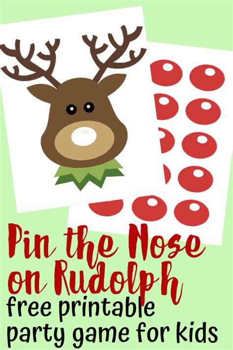 Rudolph Pin Nose Printable Party Ideas