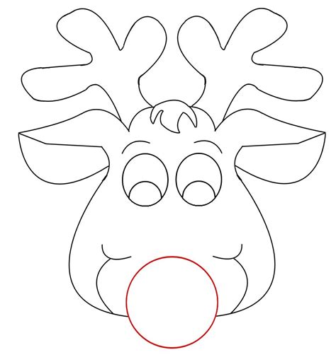 Rudolph Reindeer Face Template Crafts