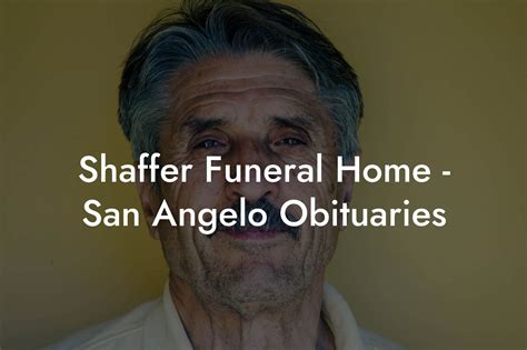 San Angelo Obituaries Image 1