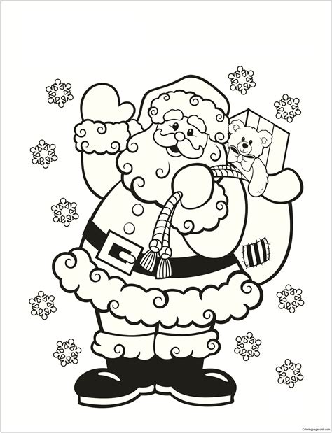 Santa Coloring Pages Printable Fun