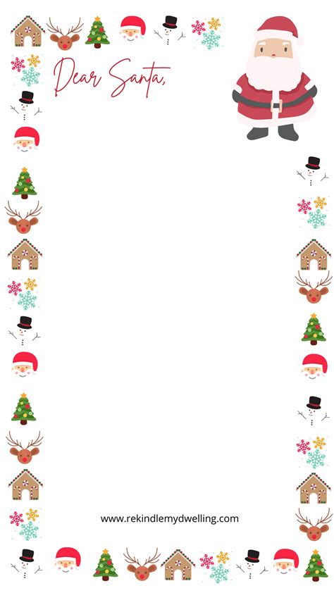 Santa Letter Blank Template