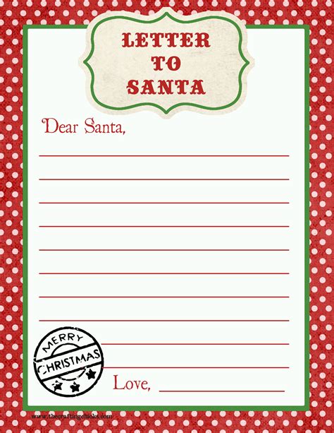 Santa Letter Template Creations