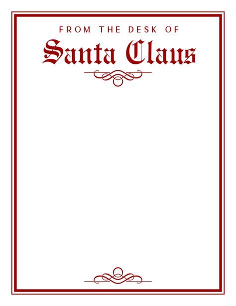 Santa Letterhead Templates