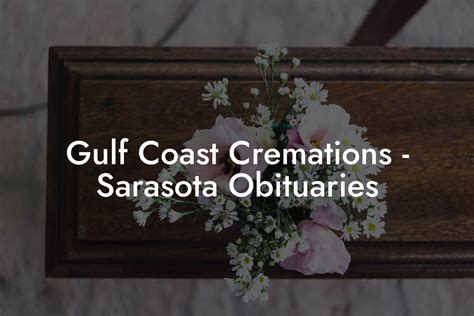 Sarasota Obituaries Today