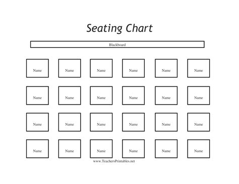 Seating Chart Template PDF