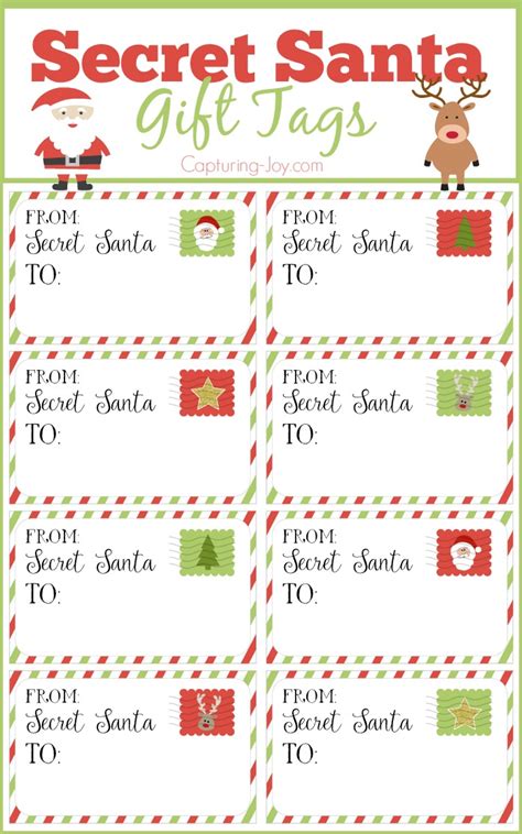 Tips and Variations for Secret Santa Printables