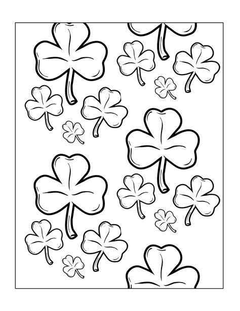 Shamrock Printable Coloring Pages for Kids