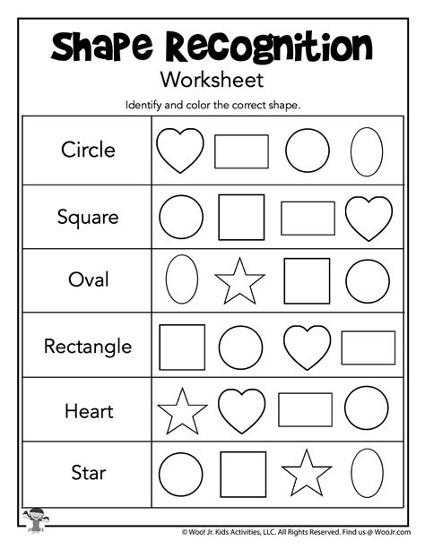 Shape Recognition Worksheets