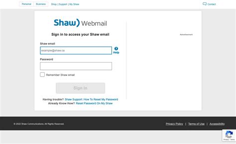 Shaw Web Mail Community