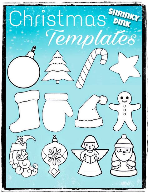 Shrinky Dinks Printable Templates for Parties