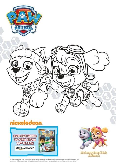 Skye Paw Patrol Activity Sheets