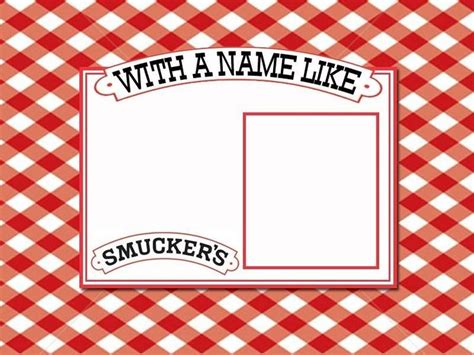 Smucker's Birthday Label Template