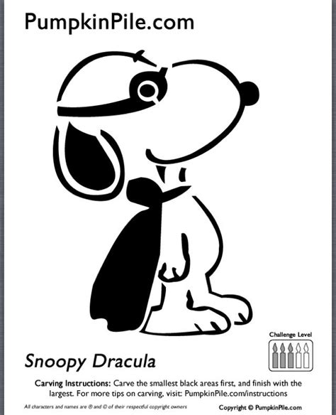 Snoopy Pumpkin Carving Template Design