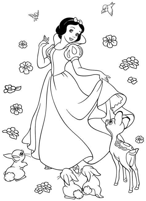 Snow White coloring pages printable gallery 10