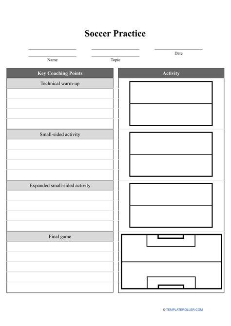 Soccer Practice Templates