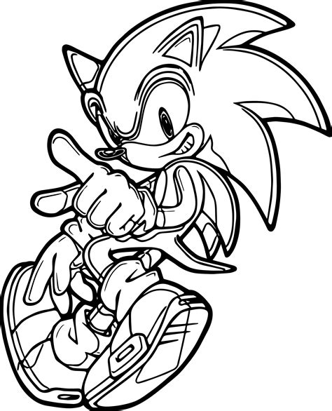 Sonic Coloring Page For Kids