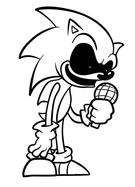 Sonic Exe Coloring Pages Example