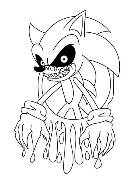 Sonic Exe Coloring Pages Online