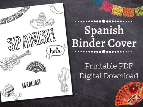 Spanish Binder Cover Printable Template