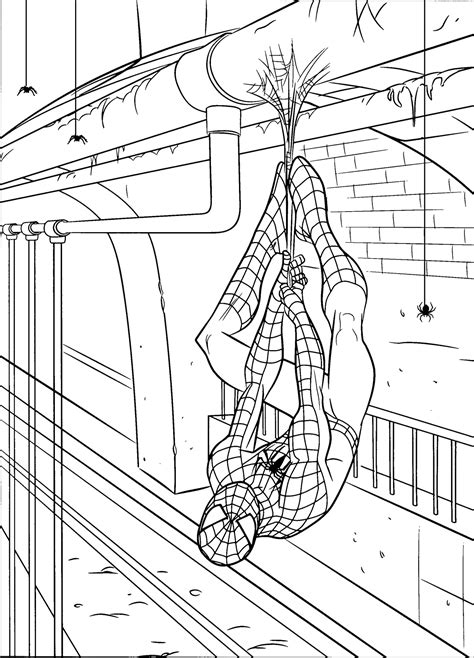 Spiderman Coloring Page Variations