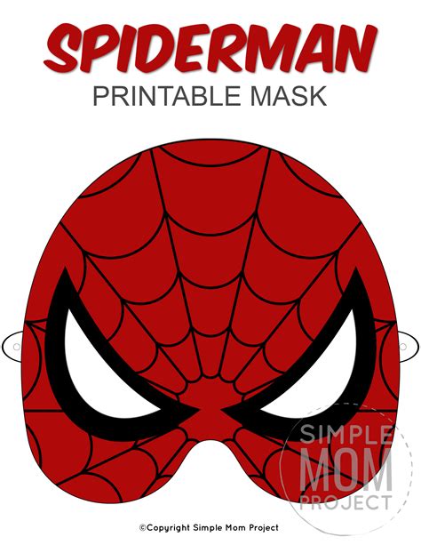 Spiderman Mask Stencil for Crafts