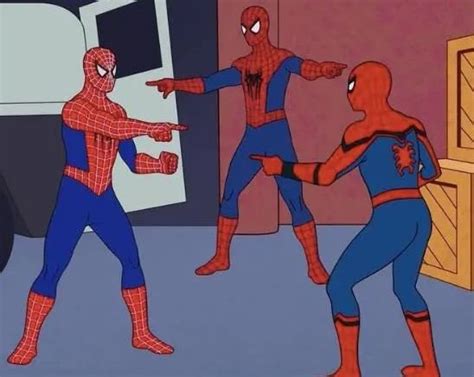 Spiderman Pointing Meme Template